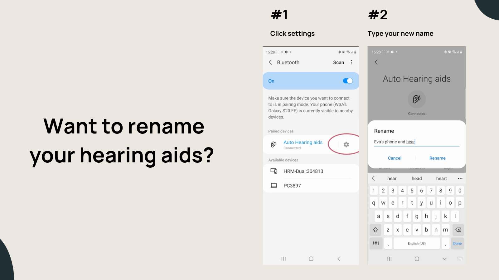 Connect your hearing aids to android with screenshots